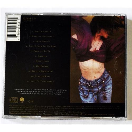 Картинка  CD Audio  Madonna – Like A Prayer в  Vinyl Play магазин LP и CD   09187 1 