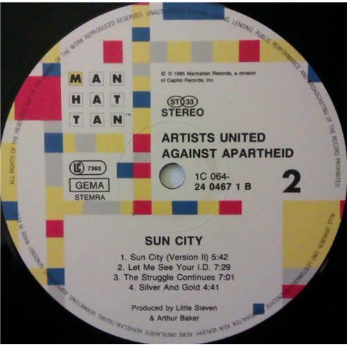  Vinyl records  Artists United Against Apartheid – Sun City / 1C 064 24 0467 1 picture in  Vinyl Play магазин LP и CD  04359  3 