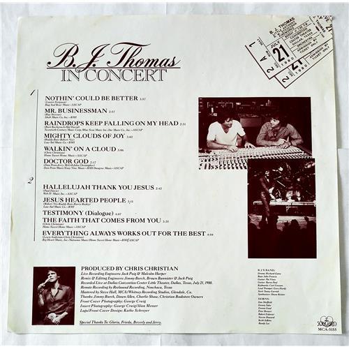  Vinyl records  B.J. Thomas – B.J. Thomas In Concert / MCA-5155 picture in  Vinyl Play магазин LP и CD  07703  2 