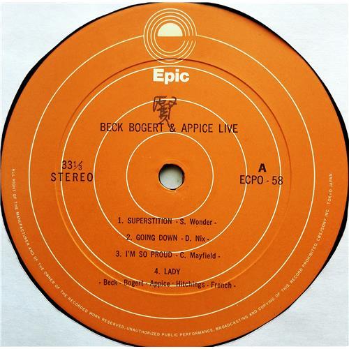 Vinyl records  Beck, Bogert & Appice – Beck, Bogert & Appice Live / ECPO-58 picture in  Vinyl Play магазин LP и CD  07584  4 