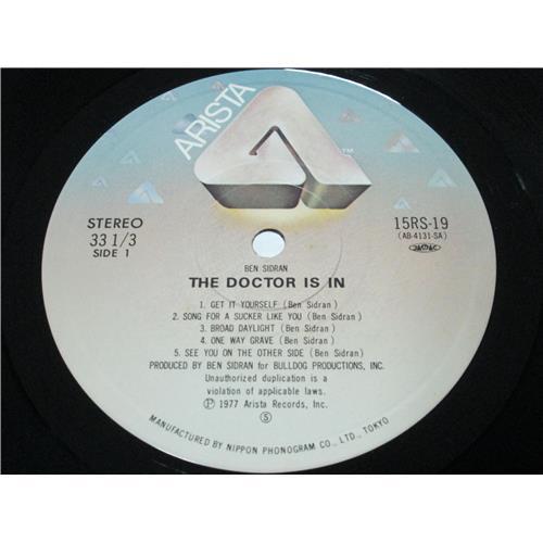 Картинка  Виниловые пластинки  Ben Sidran – The Doctor Is In / 15RS-19 в  Vinyl Play магазин LP и CD   04052 2 
