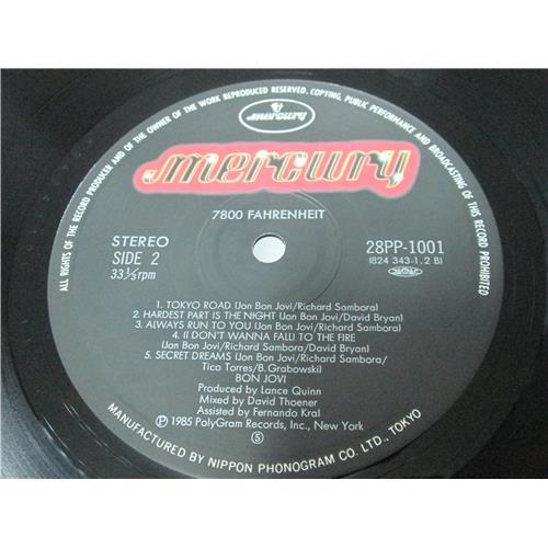 Картинка  Виниловые пластинки  Bon Jovi – 7800 Fahrenheit / 28PP-1001 в  Vinyl Play магазин LP и CD   00688 3 