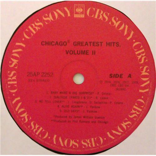 Картинка  Виниловые пластинки  Chicago – Greatest Hits, Volume II / 25AP 2252 в  Vinyl Play магазин LP и CD   04447 6 