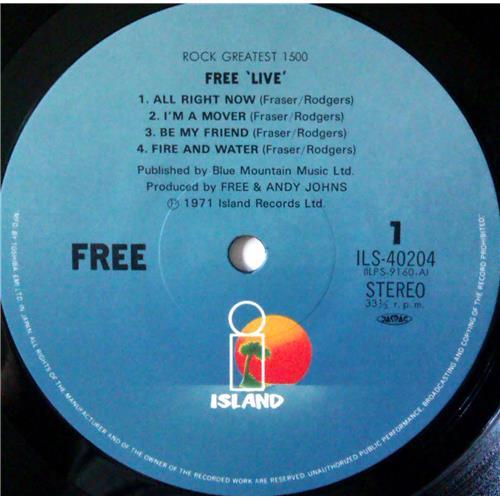  Vinyl records  Free – Free Live / ILS-40204 picture in  Vinyl Play магазин LP и CD  04187  4 