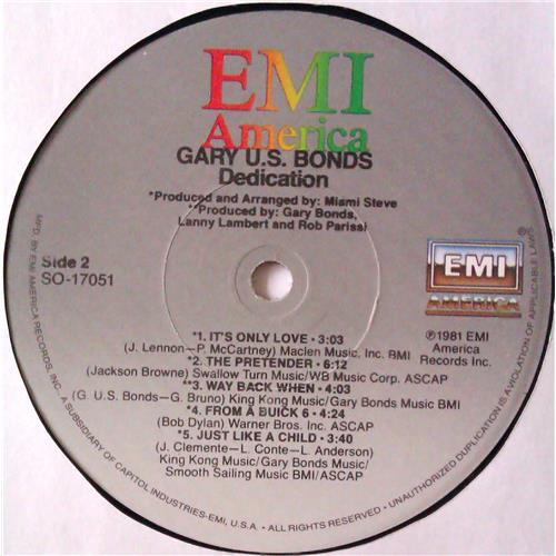 Картинка  Виниловые пластинки  Gary U.S. Bonds – Dedication / SO-17051 в  Vinyl Play магазин LP и CD   04801 5 