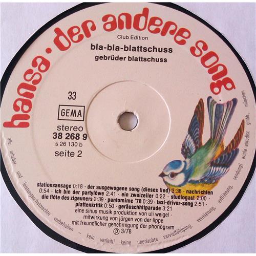 Картинка  Виниловые пластинки  Gebruder Blattschuss – Bla-Bla-Blattschuss / 38 268 9 в  Vinyl Play магазин LP и CD   06717 3 