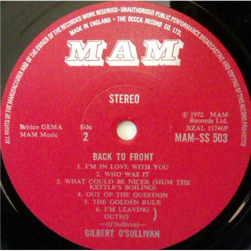 Картинка  Виниловые пластинки  Gilbert O'Sullivan – Back To Front / MAM-SS 503 в  Vinyl Play магазин LP и CD   04400 5 