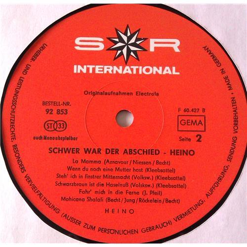 Картинка  Виниловые пластинки  Heino – Schwer War Der Abschied / 92853 в  Vinyl Play магазин LP и CD   06488 3 