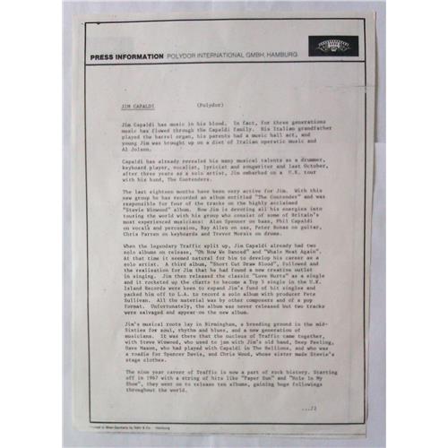 Картинка  Виниловые пластинки  Jim Capaldi – The Contender / 2383 490 в  Vinyl Play магазин LP и CD   04677 2 