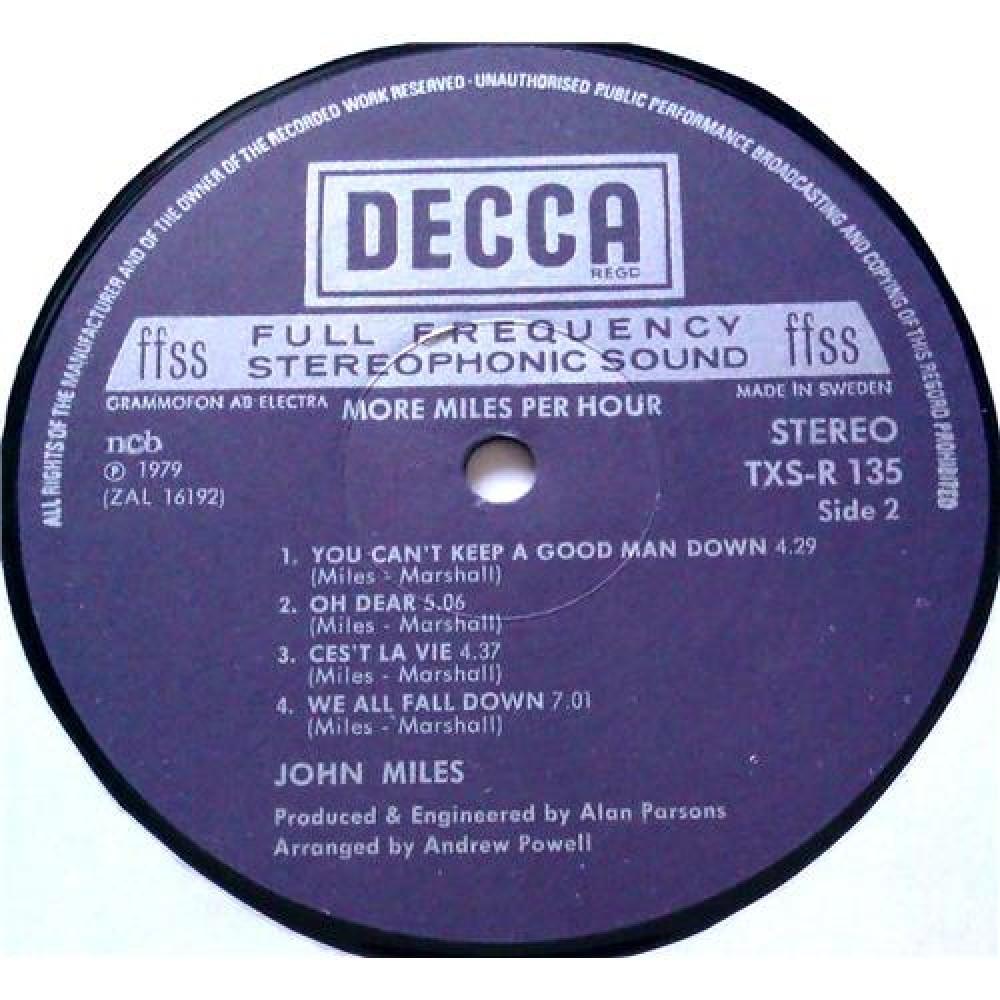 Miles перевести. Джон Miles компакт диск. John Miles more Miles per hour-1979. John Miles Miles High back Cover.