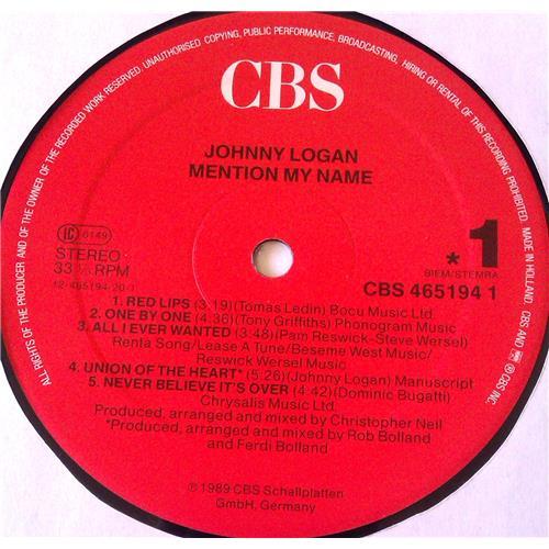  Vinyl records  Johnny Logan – Mention My Name / CBS 465194 1 picture in  Vinyl Play магазин LP и CD  06689  4 