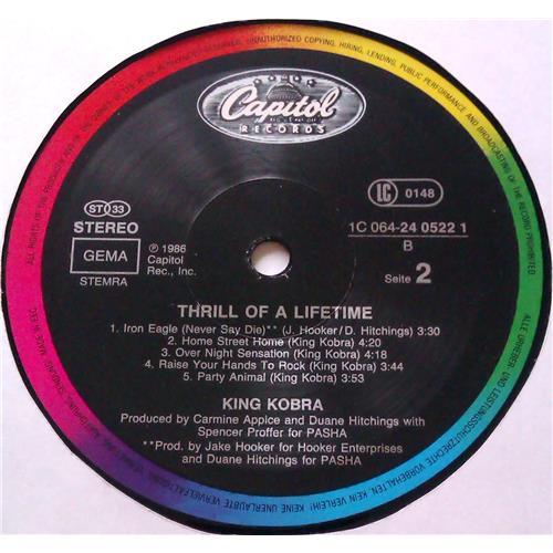  Vinyl records  King Kobra – Thrill Of A Lifetime / 1C 064-24 0522 1 picture in  Vinyl Play магазин LP и CD  04730  5 