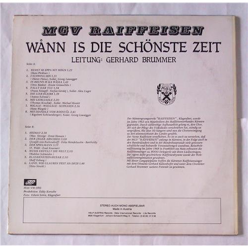 Картинка  Виниловые пластинки  MGV Raiffeisen – Wann Is Die Schonste Zeit / HAS VM 090 в  Vinyl Play магазин LP и CD   06950 1 