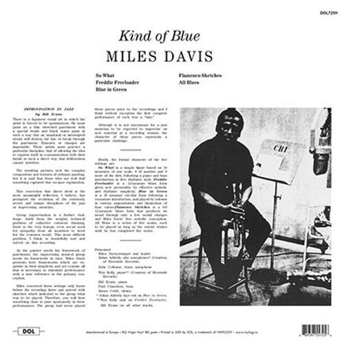 Картинка  Виниловые пластинки  Miles Davis – Kind Of Blue / DOL725H / Sealed в  Vinyl Play магазин LP и CD   07345 1 