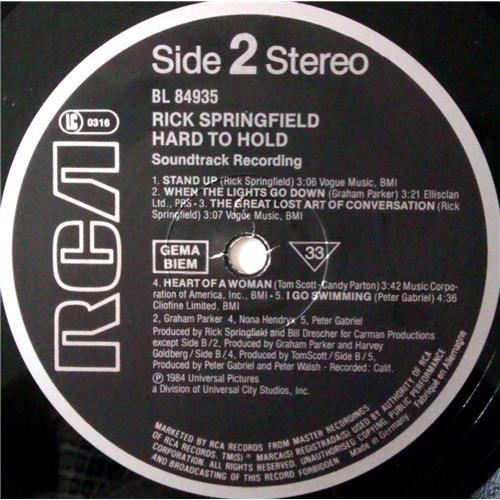  Vinyl records  Rick Springfield – Hard To Hold - Soundtrack Recording /  BL84935 picture in  Vinyl Play магазин LP и CD  04402  5 