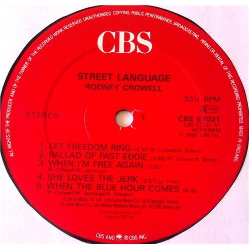 Картинка  Виниловые пластинки  Rodney Crowell – Street Language / CBS 57021 в  Vinyl Play магазин LP и CD   06693 4 