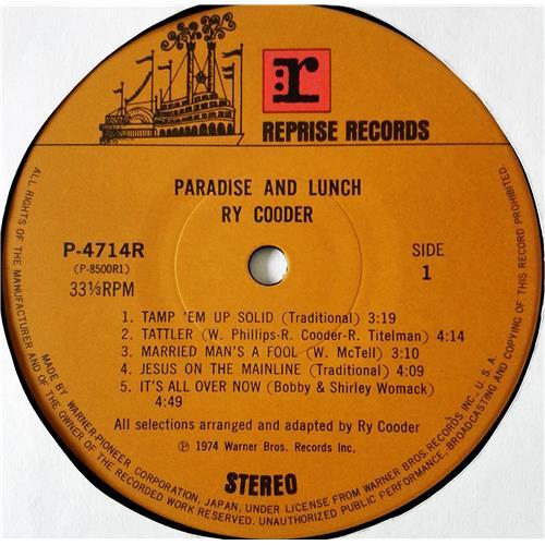  Vinyl records  Ry Cooder – Paradise And Lunch / P-4714R picture in  Vinyl Play магазин LP и CD  08541  5 