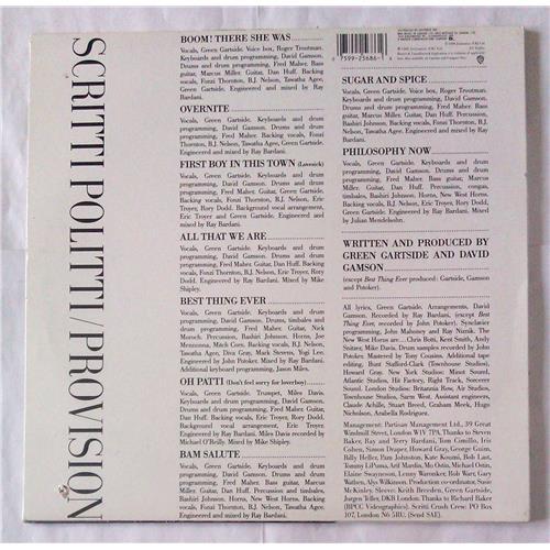 Картинка  Виниловые пластинки  Scritti Politti – Provision / 92 56861 в  Vinyl Play магазин LP и CD   06196 1 