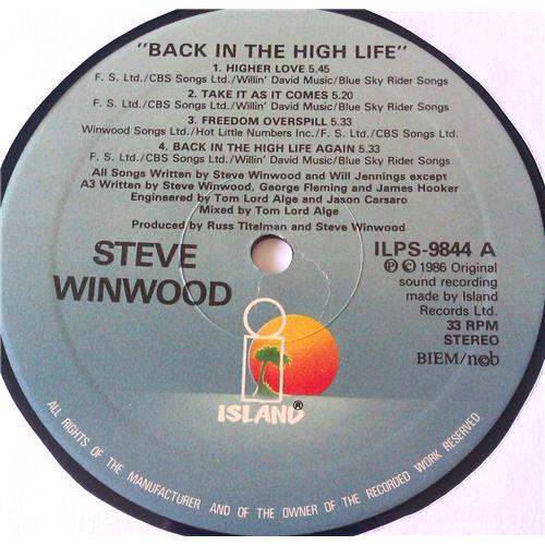  Vinyl records  Steve Winwood – Back In The High Life / ILPS 9844 picture in  Vinyl Play магазин LP и CD  06685  4 