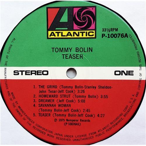Картинка  Виниловые пластинки  Tommy Bolin – Teaser / P-10076A в  Vinyl Play магазин LP и CD   07651 4 