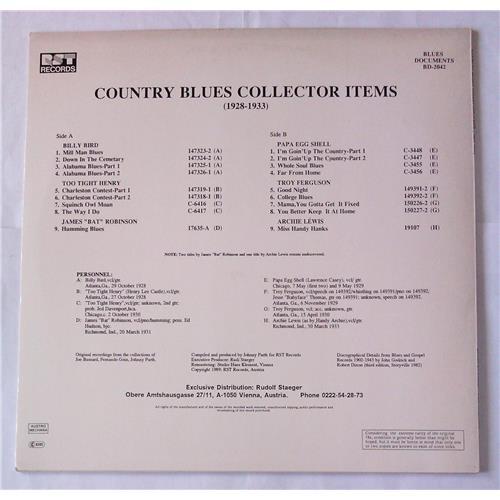 Картинка  Виниловые пластинки  Various – Country Blues Collector Items (1928-1933) / BD-2042 в  Vinyl Play магазин LP и CD   05689 1 