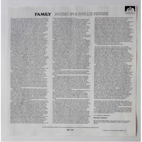 Картинка  Виниловые пластинки  Family – Music In A Doll's House / SEE 100 в  Vinyl Play магазин LP и CD   10332 4 