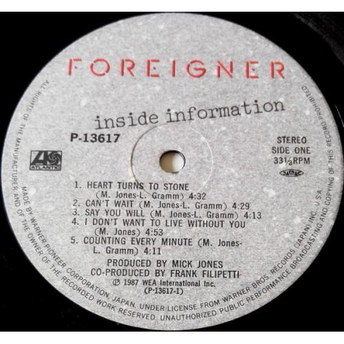  Vinyl records  Foreigner – Inside Information / P-13617 picture in  Vinyl Play магазин LP и CD  10183  3 