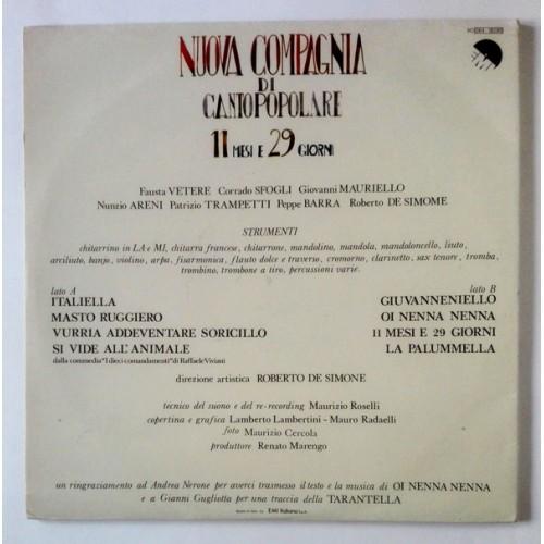 Картинка  Виниловые пластинки  Nuova Compagnia Di Canto Popolare – 11 Mesi E 29 Giorni / 3C 064-18295 в  Vinyl Play магазин LP и CD   10494 3 