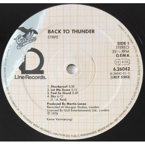 Картинка  Виниловые пластинки  Strife – Back To Thunder / 6.26042 в  Vinyl Play магазин LP и CD   09774 2 
